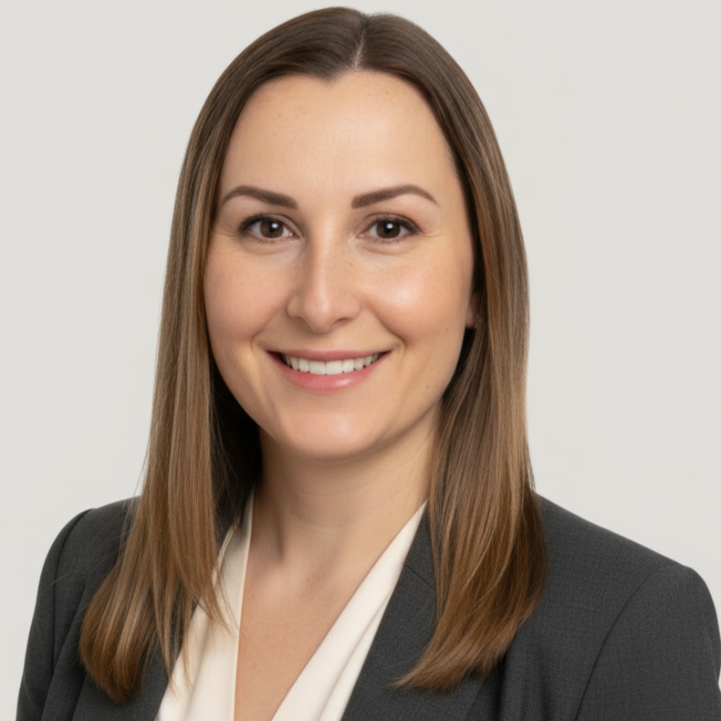 a professional corporate headshot of a woman centered head and shoulders visible with a very ligh.png